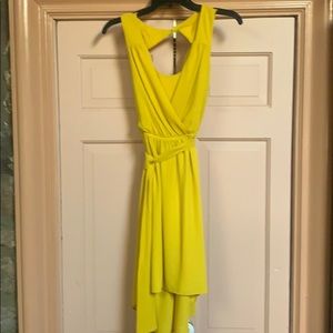 Express Chartreuse Dress